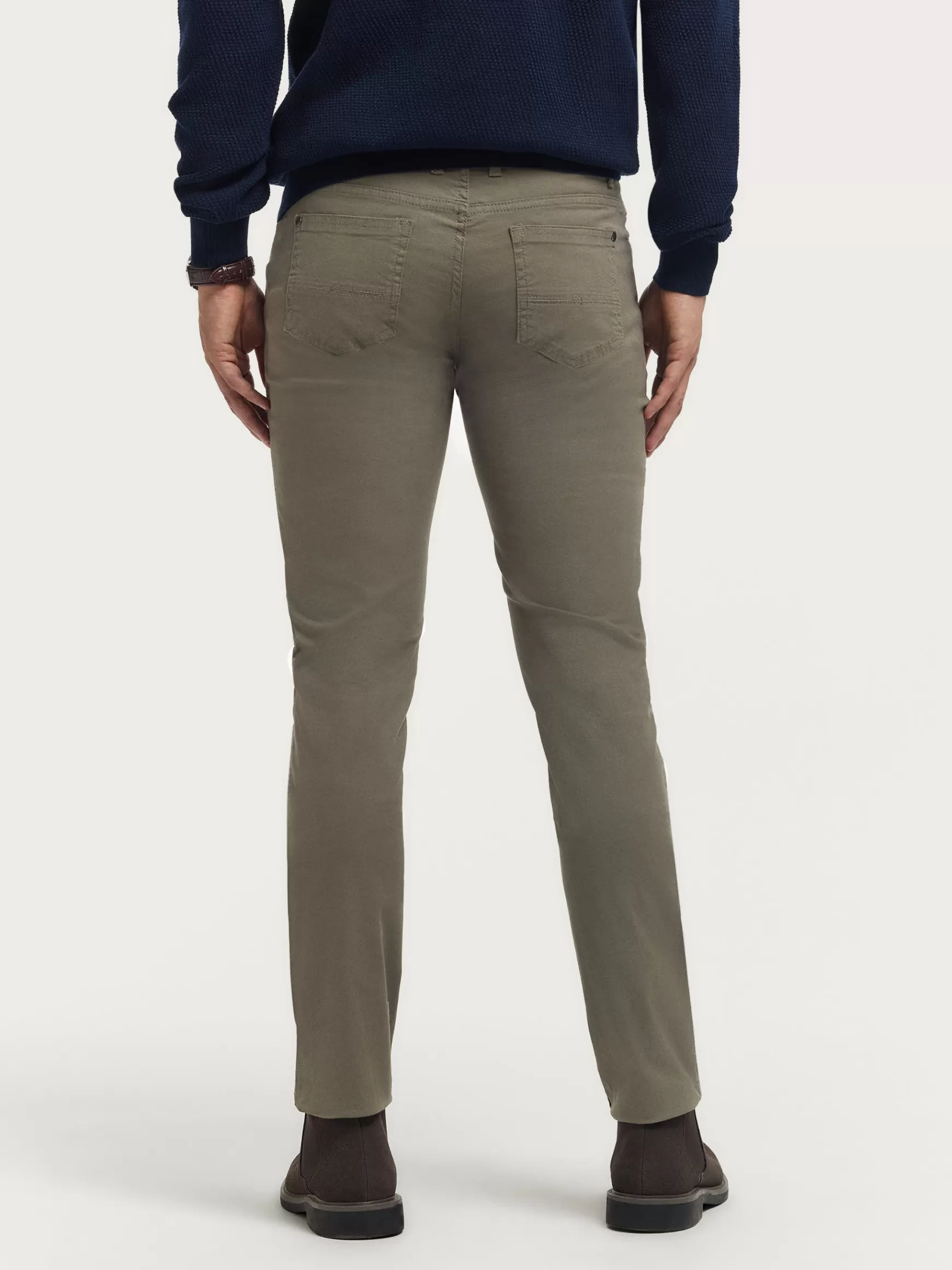 Pantaloni Casual Uomo Alvaro Moreno - Micro Tela con 5 Tasche, Modello Comfort