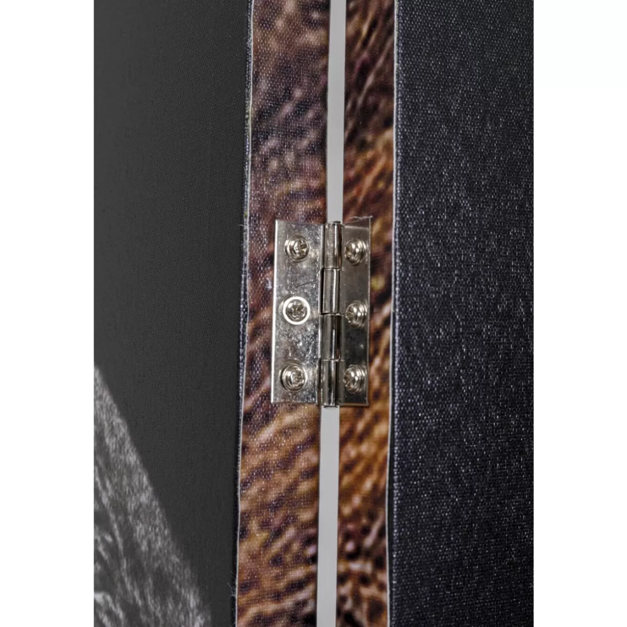 Paravento Artistico KARE Design - Scontro Epico tra Re Leone e Ragazza Gatta, 120x180 cm