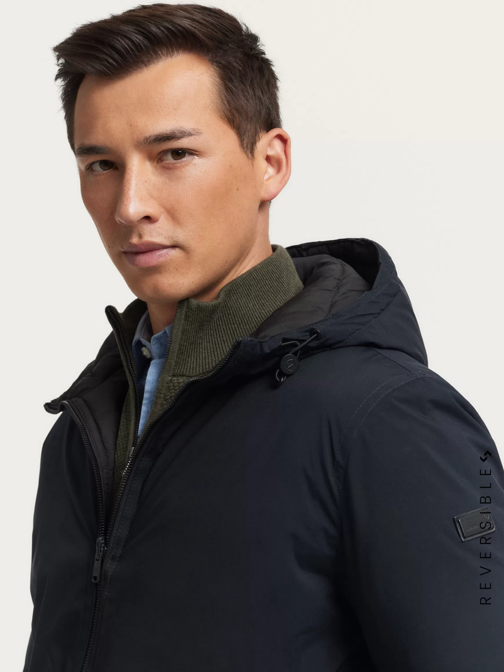 Giacca Parka Uomo Alvaro Moreno - Modello Reversibile Ratched, Doppia Fodera in Tono Marrone con Design Funzionale 

(Perfetta per Ogni Occasione: Leggera e Stilosa)