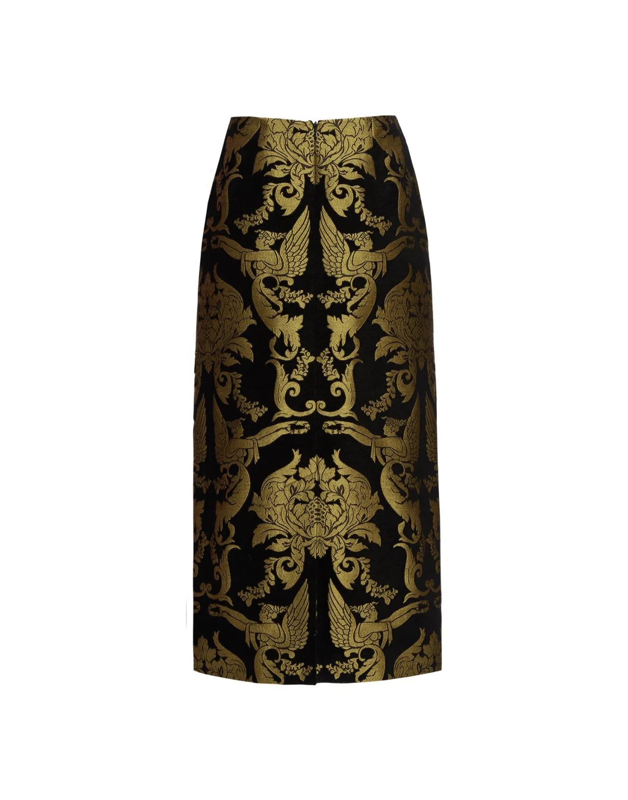 Gonna Tubino La DoubleJ in Jacquard con Fantasia Angeli su Sfondo Nero - Prezzo Accessibile con Confezione Elegante