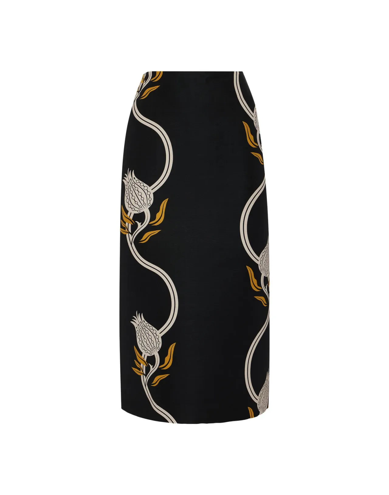 Prezzo Accessibile - La DoubleJ Gonna Matita Elegante in Lana Cady, Stile Moda Melograno Bianco e Nero