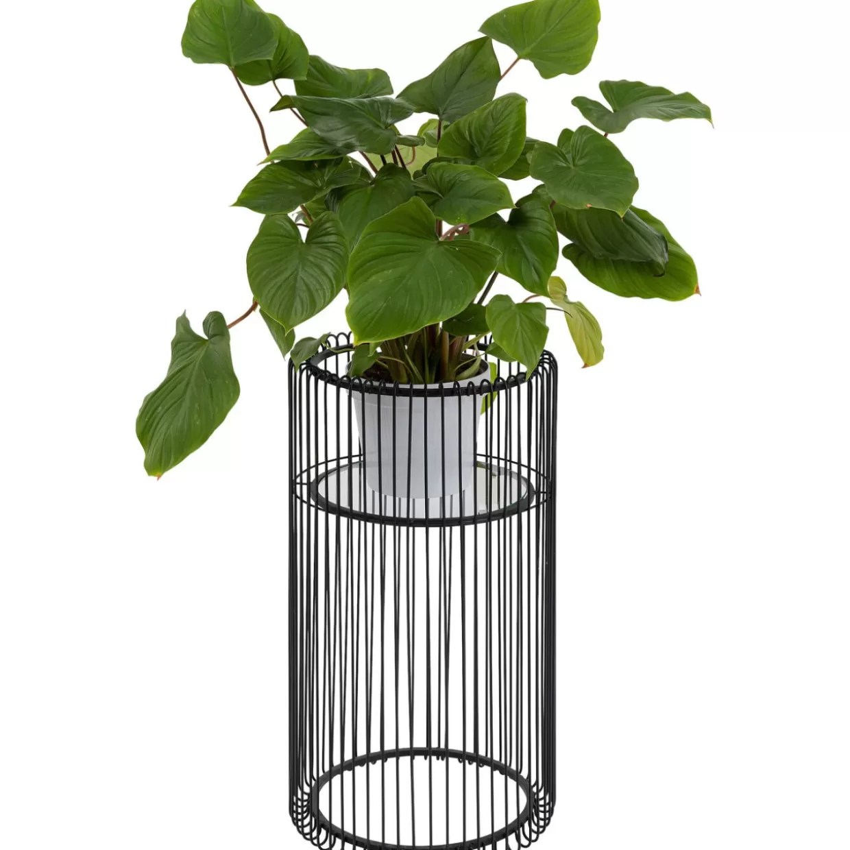 Portapiante in filo metallico nero KARE - Supporto moderno per piante alte 70 cm, ideale per organizzare spazi con stile