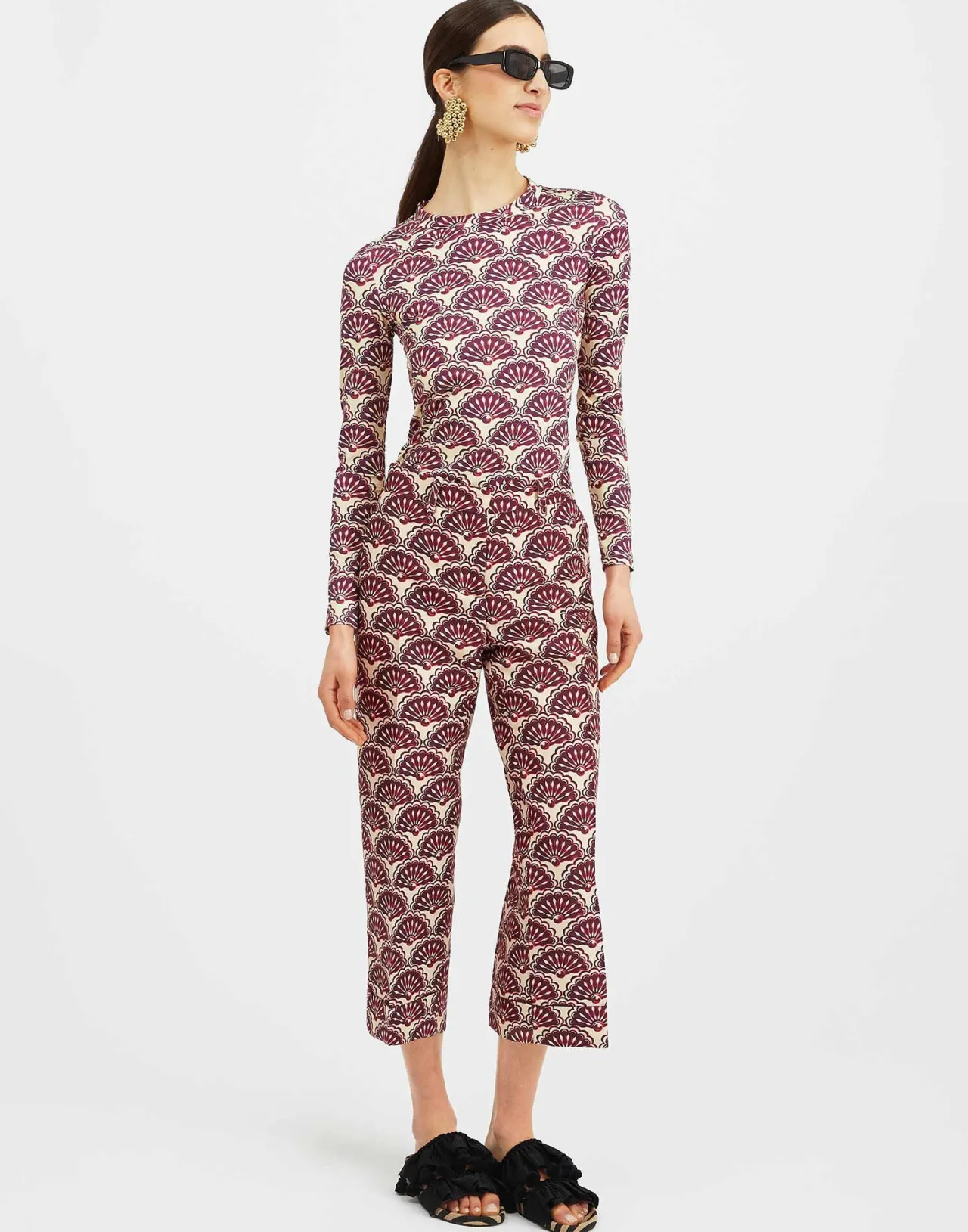 Pantaloni Eleganti Pinocchio in Lana Cady Viola - La DoubleJ Collection Stilizzata per Fan della Moda