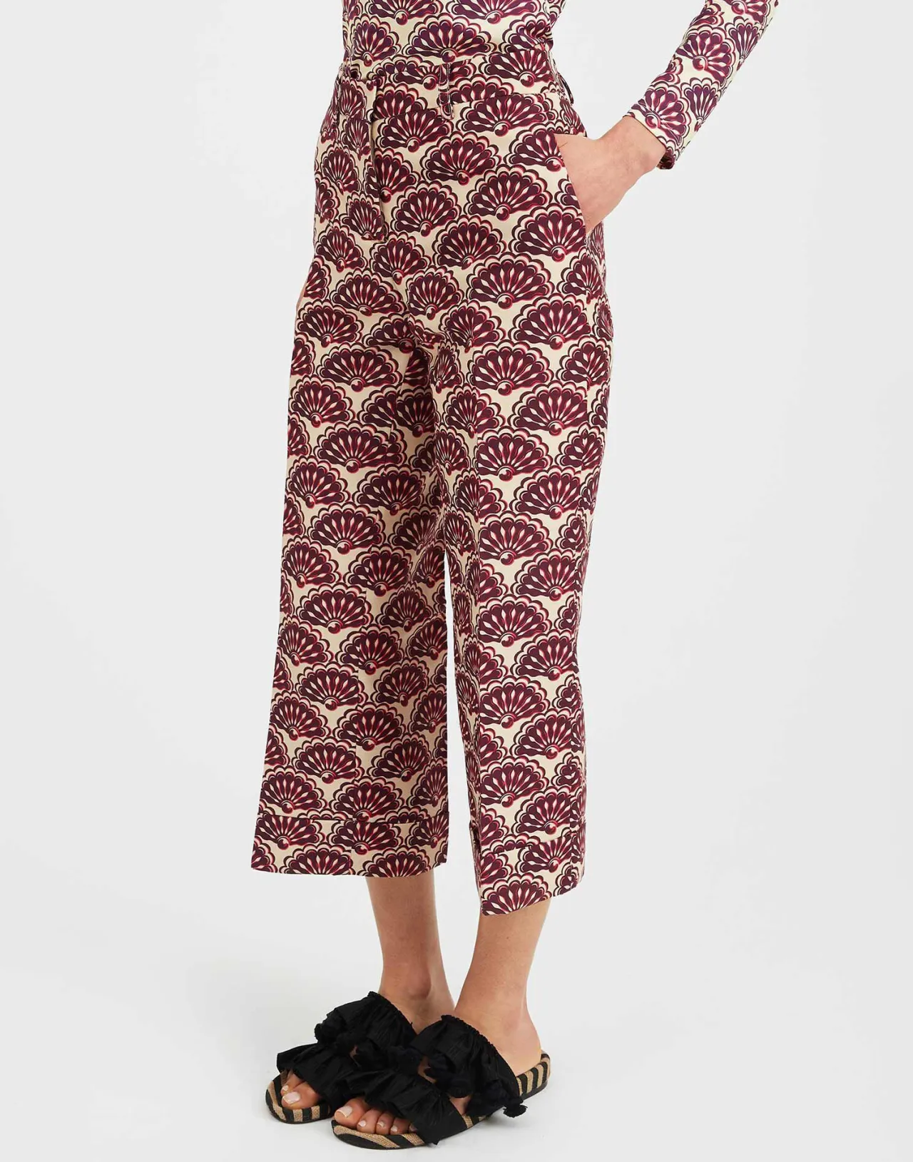 Pantaloni Eleganti Pinocchio in Lana Cady Viola - La DoubleJ Collection Stilizzata per Fan della Moda