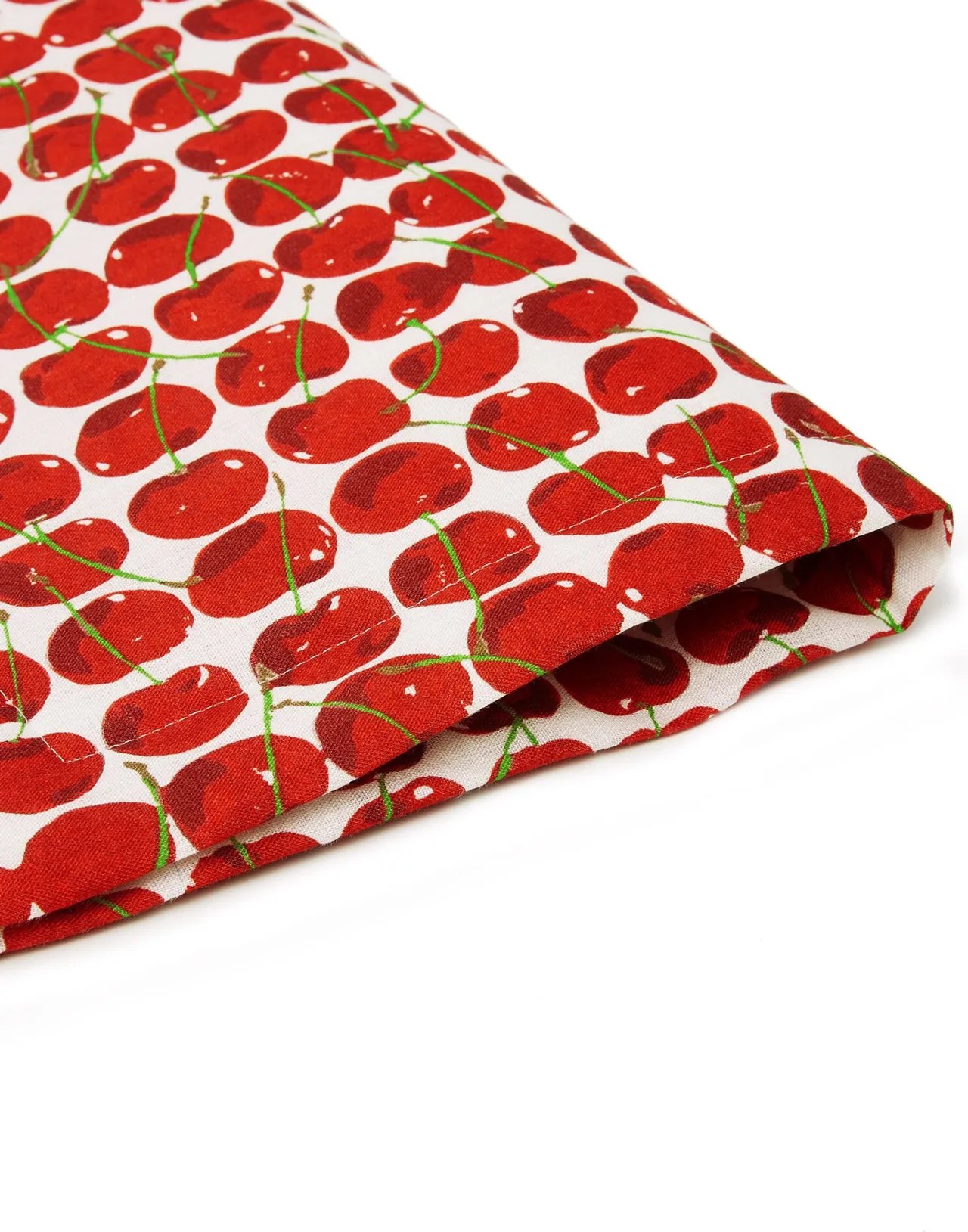 La DoubleJ - Coppia Sottopiatti con Ciliegie | Design Elegante in Lino Avorio con Stile Rustico