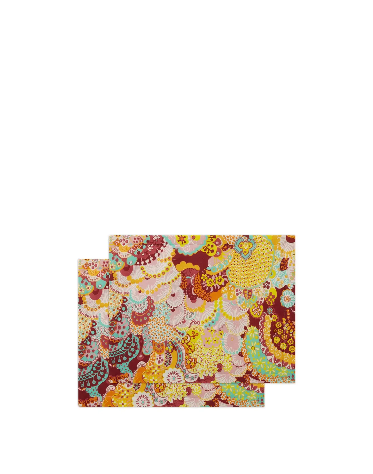 La DoubleJ - Set Elegante da 2 Sottopiatti in Lino con Stampa Holi