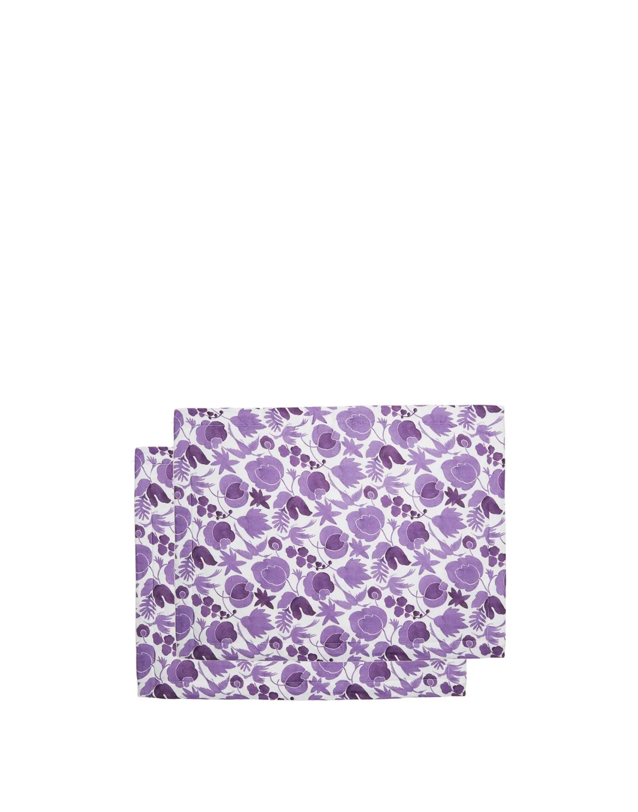 Sottopiatti Eleganti La DoubleJ - Coppia Wildbird in Lino Viola, Formato Compatto
