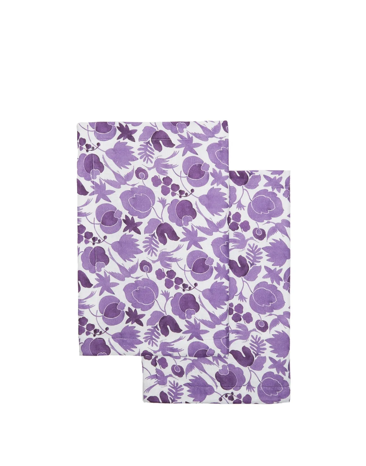 Sottopiatti Eleganti La DoubleJ - Coppia Wildbird in Lino Viola, Formato Compatto