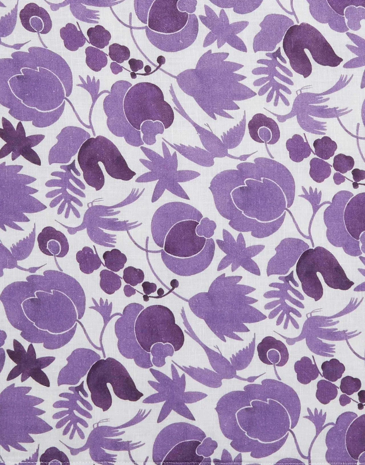 Sottopiatti Eleganti La DoubleJ - Coppia Wildbird in Lino Viola, Formato Compatto