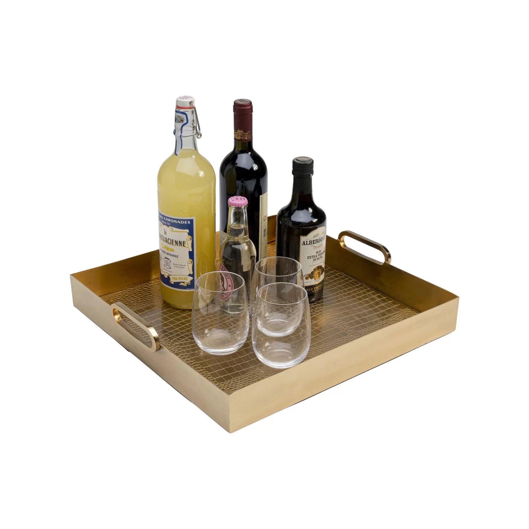 Store Plateau Serpent Doré 42x41cm   Vaisselle