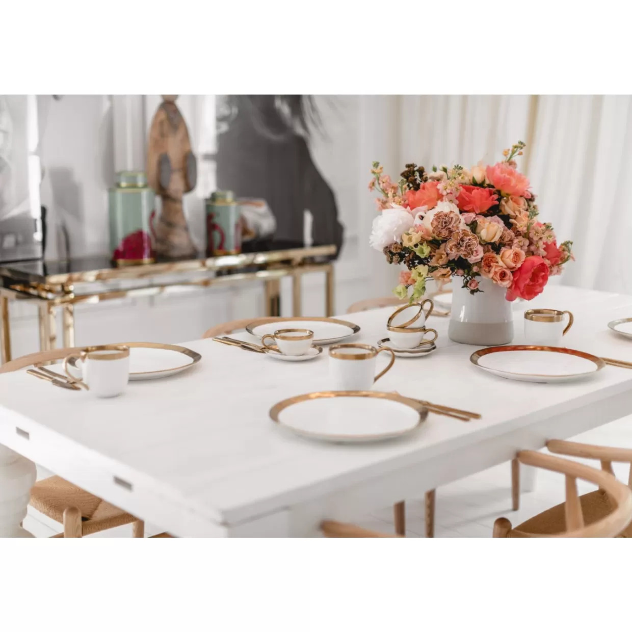 KARE Design Piatto Portata Bell - Elegante accessorio da tavola in ceramica diametro 38 cm