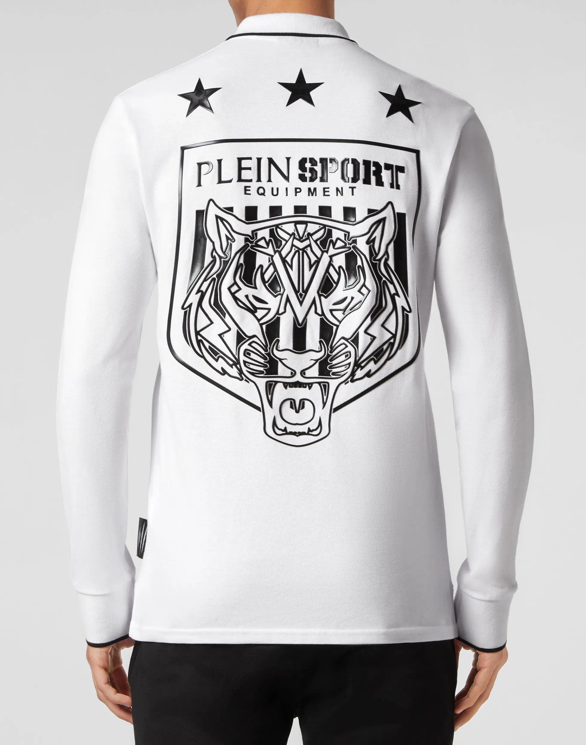 Polo Sportivo Plein Manica Lunga con Stemma Tigre - Edizione Limitata Uomo