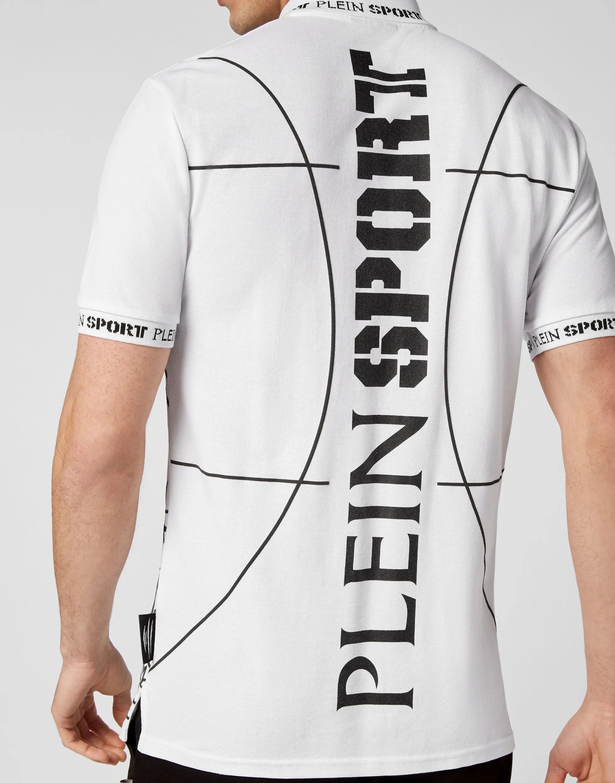 Maglia Polo Sportiva Uomo Plein con Stampa Tigre - Manica Corta