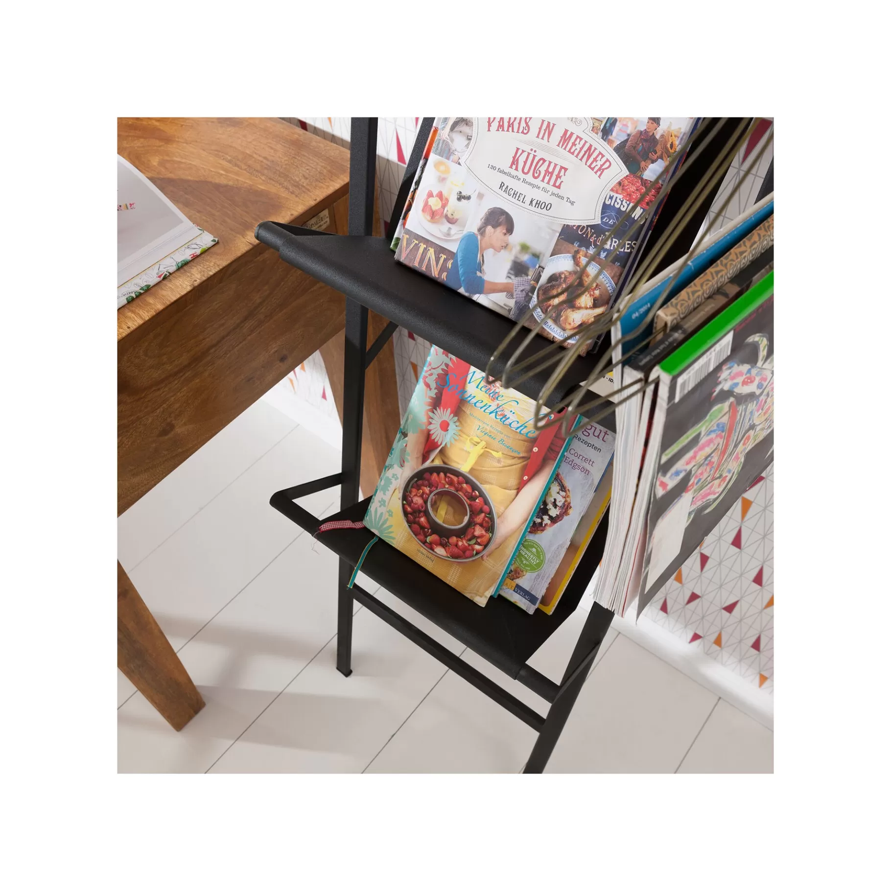 Libreria Moderna in Nero, 174 cm - Scaffale Decorativo Economico per Cataloghi e Libri