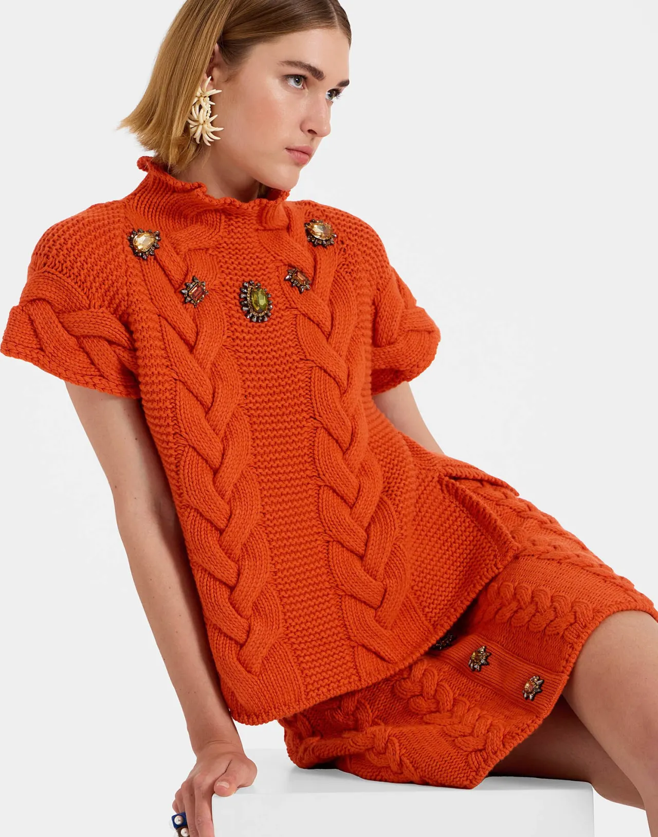Maglia Ritratto La DoubleJ in Lana Spessa - Offerta Speciale Rust con Tessuto Resistente, Edizione Limitata Autunnale