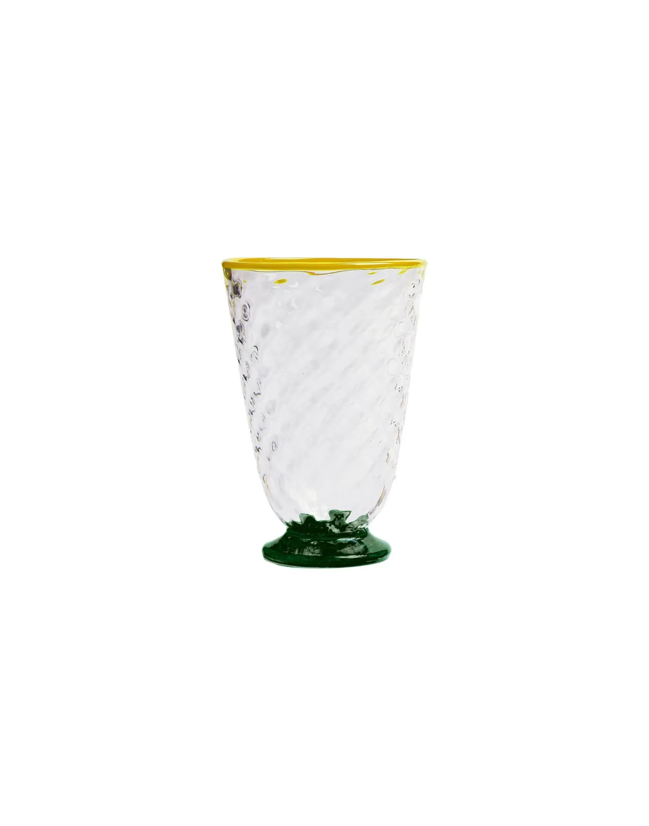 Set di 4 Bicchieri Artigianali Trapuntati di La DoubleJ - Vetro di Murano Multicolore con Design Unico, Eleganza senza Tempo per Tavole Ispirazione Veneziana