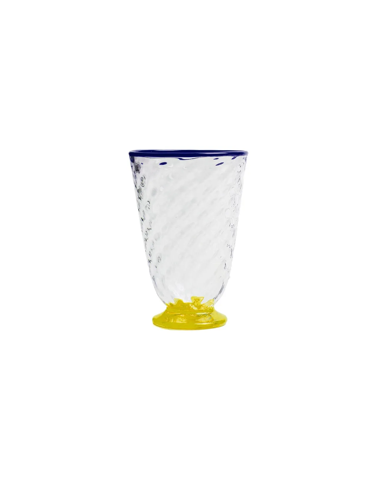 Set di 4 Bicchieri Artigianali Trapuntati di La DoubleJ - Vetro di Murano Multicolore con Design Unico, Eleganza senza Tempo per Tavole Ispirazione Veneziana