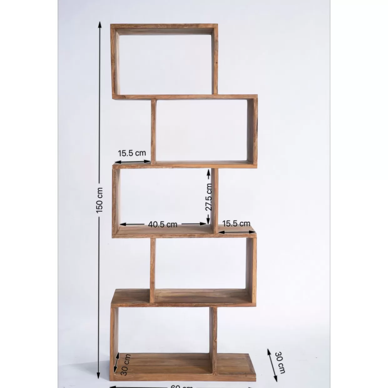 KARE Design Scaffale Autentico | Linee Zig-Zag Originali 150 cm - Creazione Artigianale Contemporanea