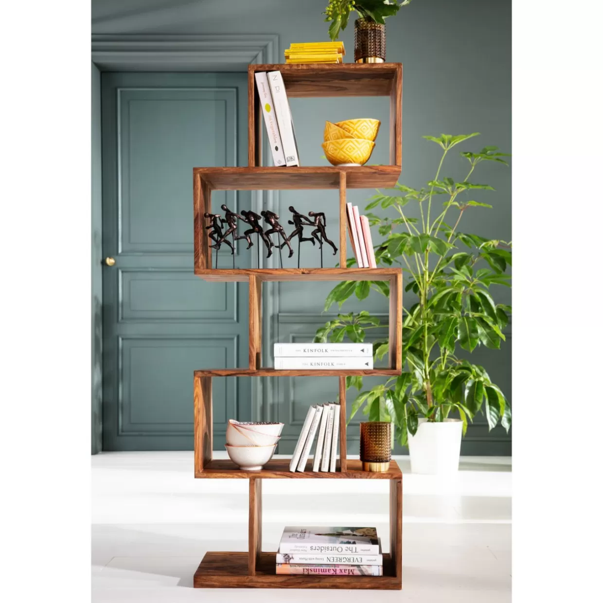 KARE Design Scaffale Autentico | Linee Zig-Zag Originali 150 cm - Creazione Artigianale Contemporanea