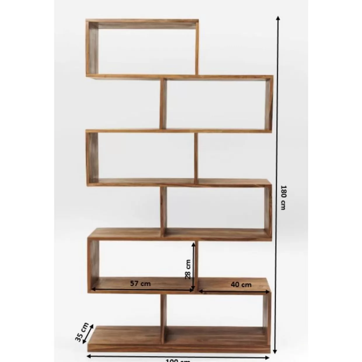 KARE Design - Scaffale Autentico con Zigzag Elegante 180x100 cm