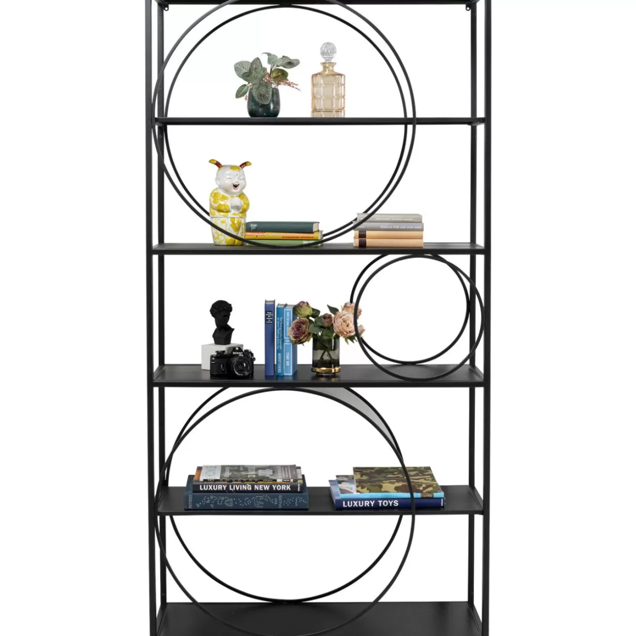 KARE Design - Scaffale Circolare Nero Elegante con Design Moderno, 100x200 cm