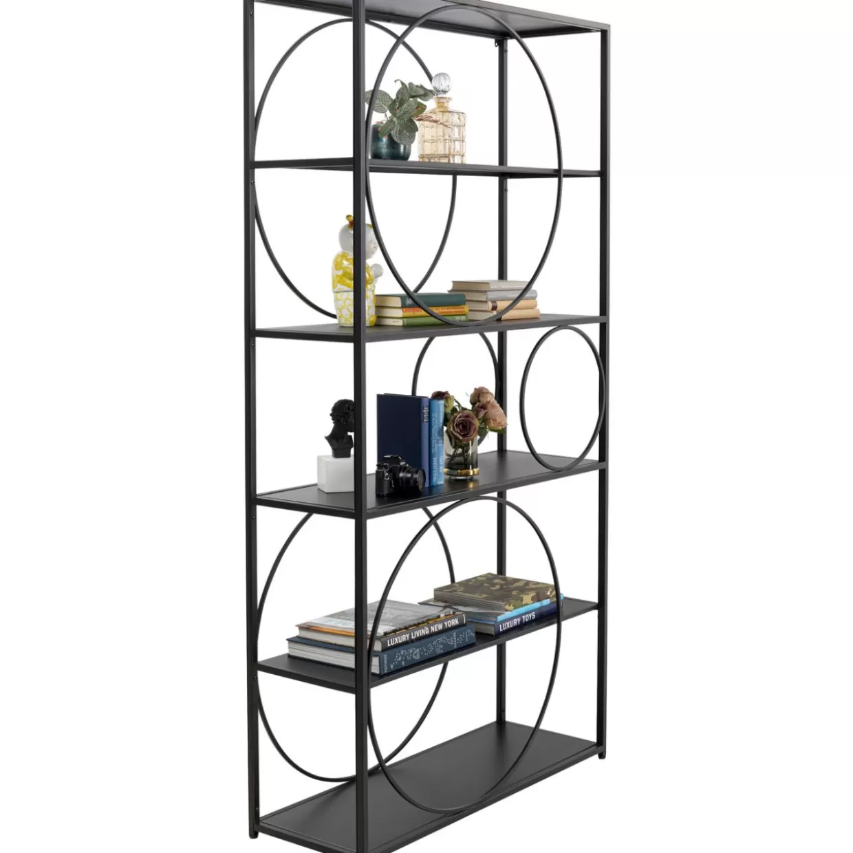 KARE Design - Scaffale Circolare Nero Elegante con Design Moderno, 100x200 cm