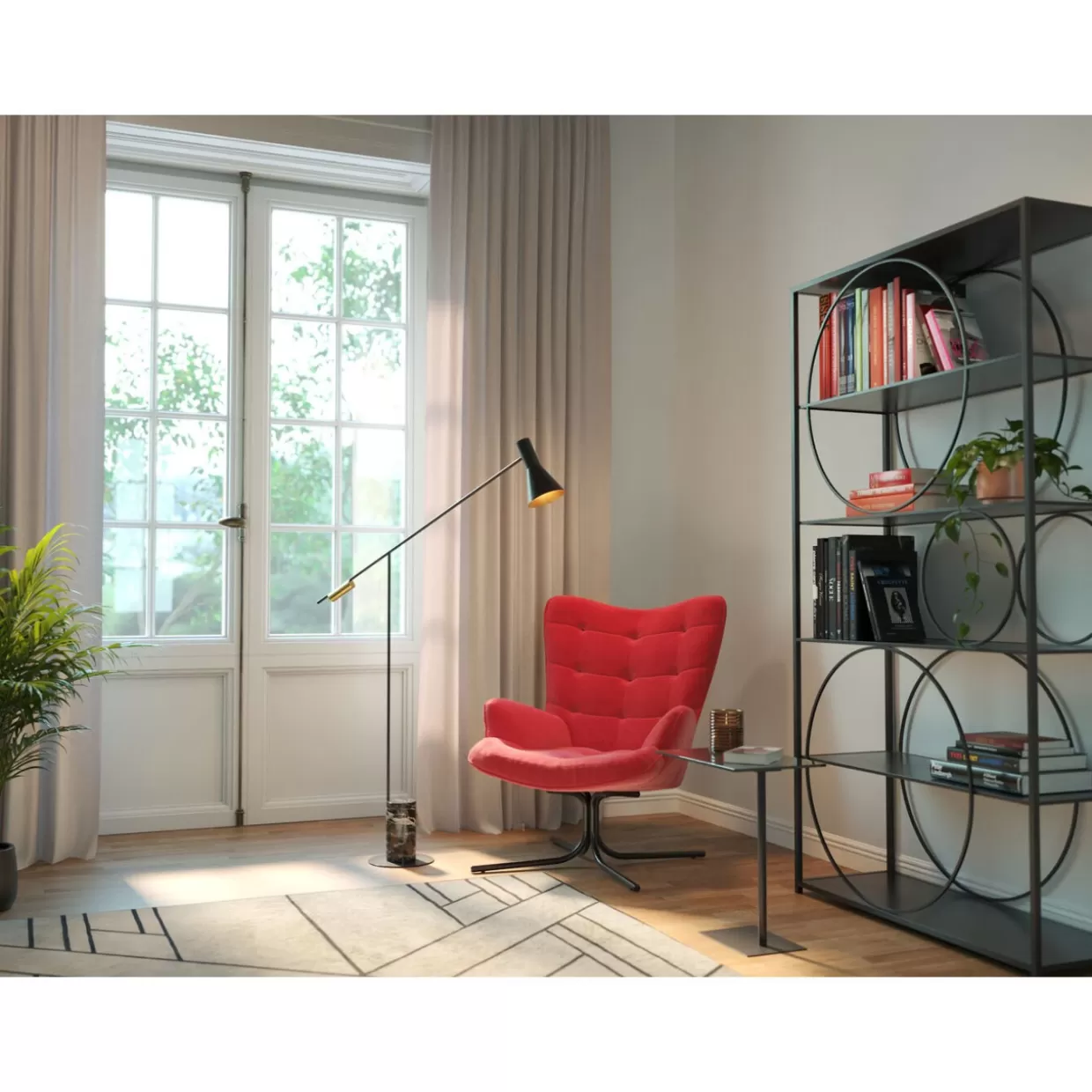 KARE Design - Scaffale Circolare Nero Elegante con Design Moderno, 100x200 cm