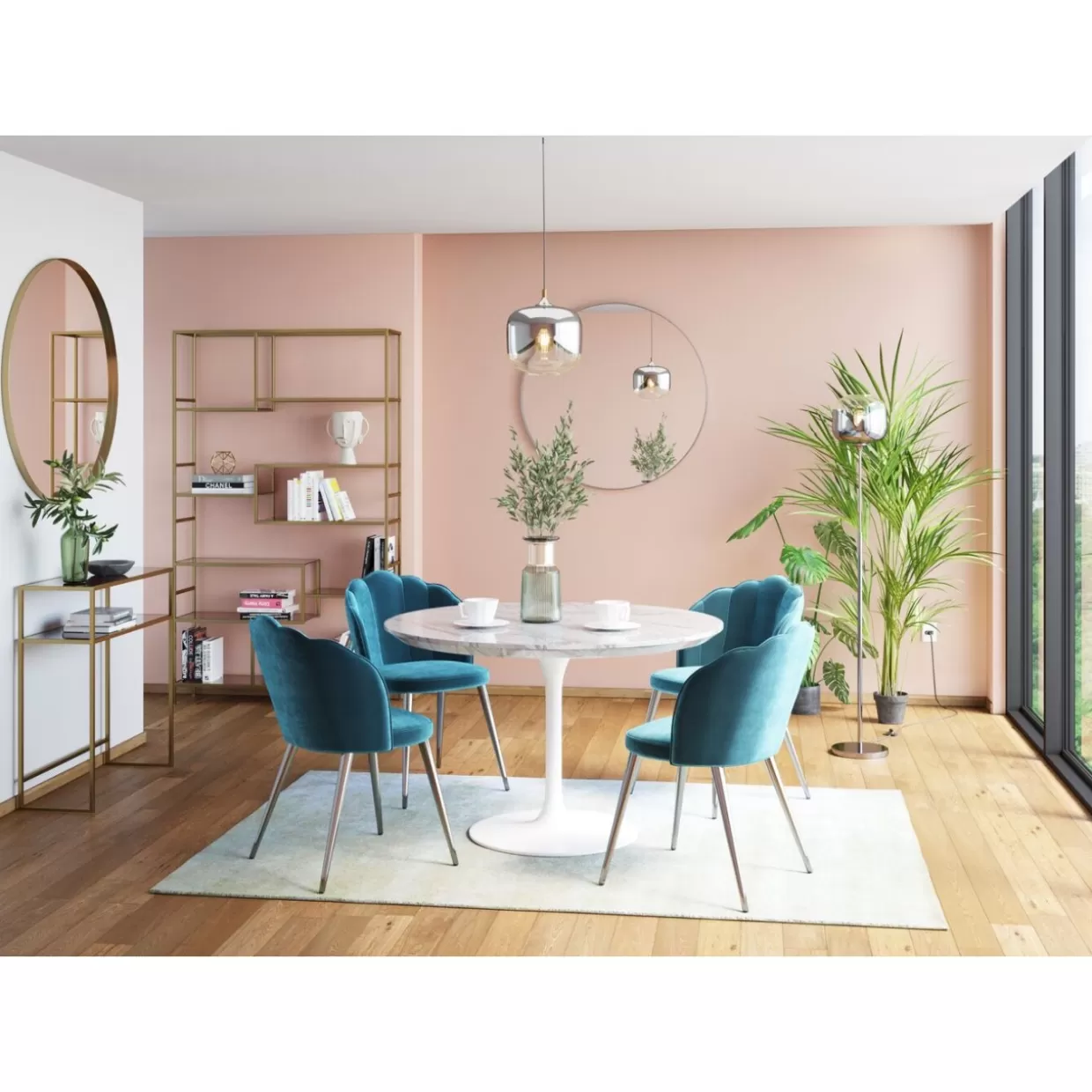 KARE Design Libreria Regale - Elegante scaffalatura modulabile in stile loft, finitura oro antico, dimensioni 195x115 cm