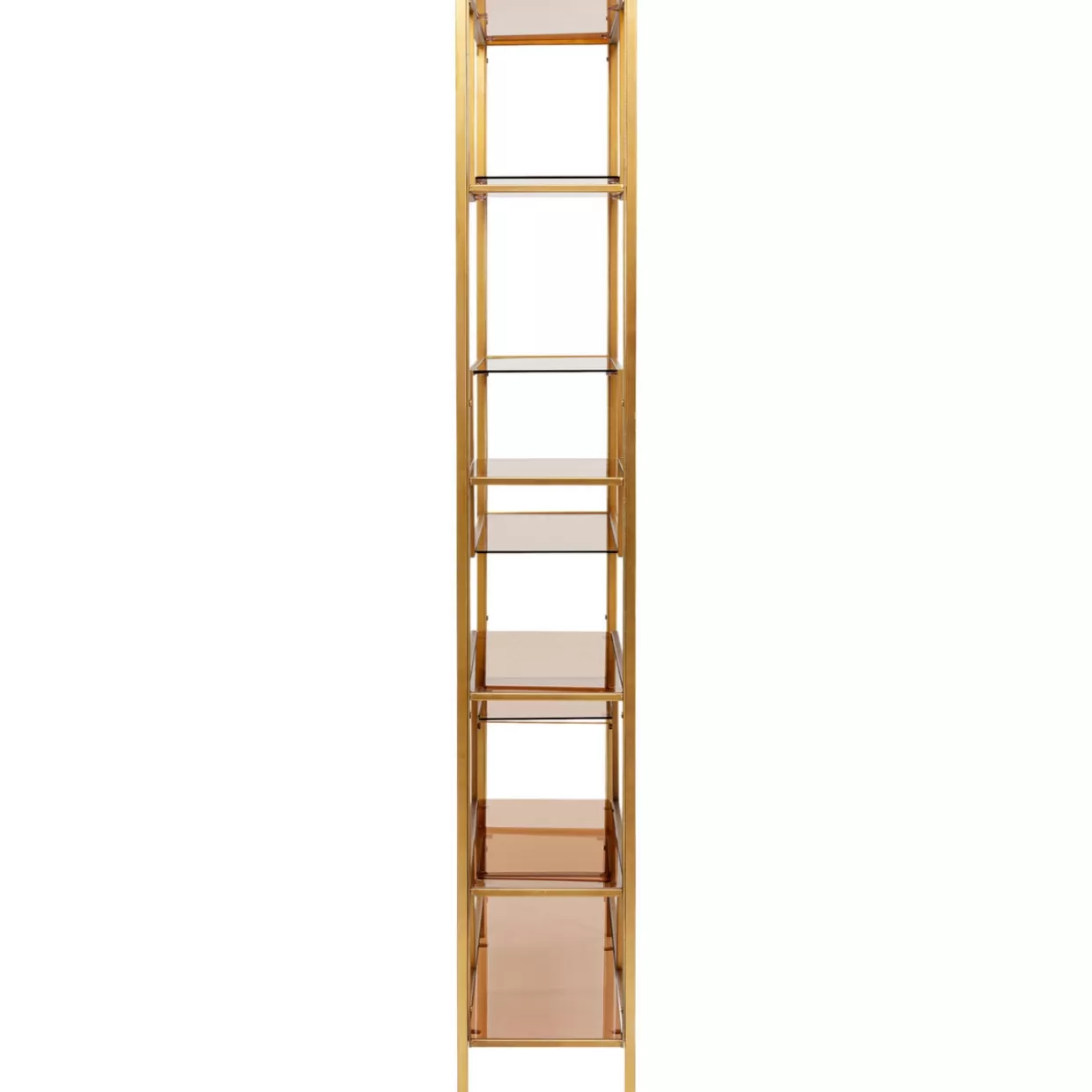 KARE Design Libreria Regale - Elegante scaffalatura modulabile in stile loft, finitura oro antico, dimensioni 195x115 cm