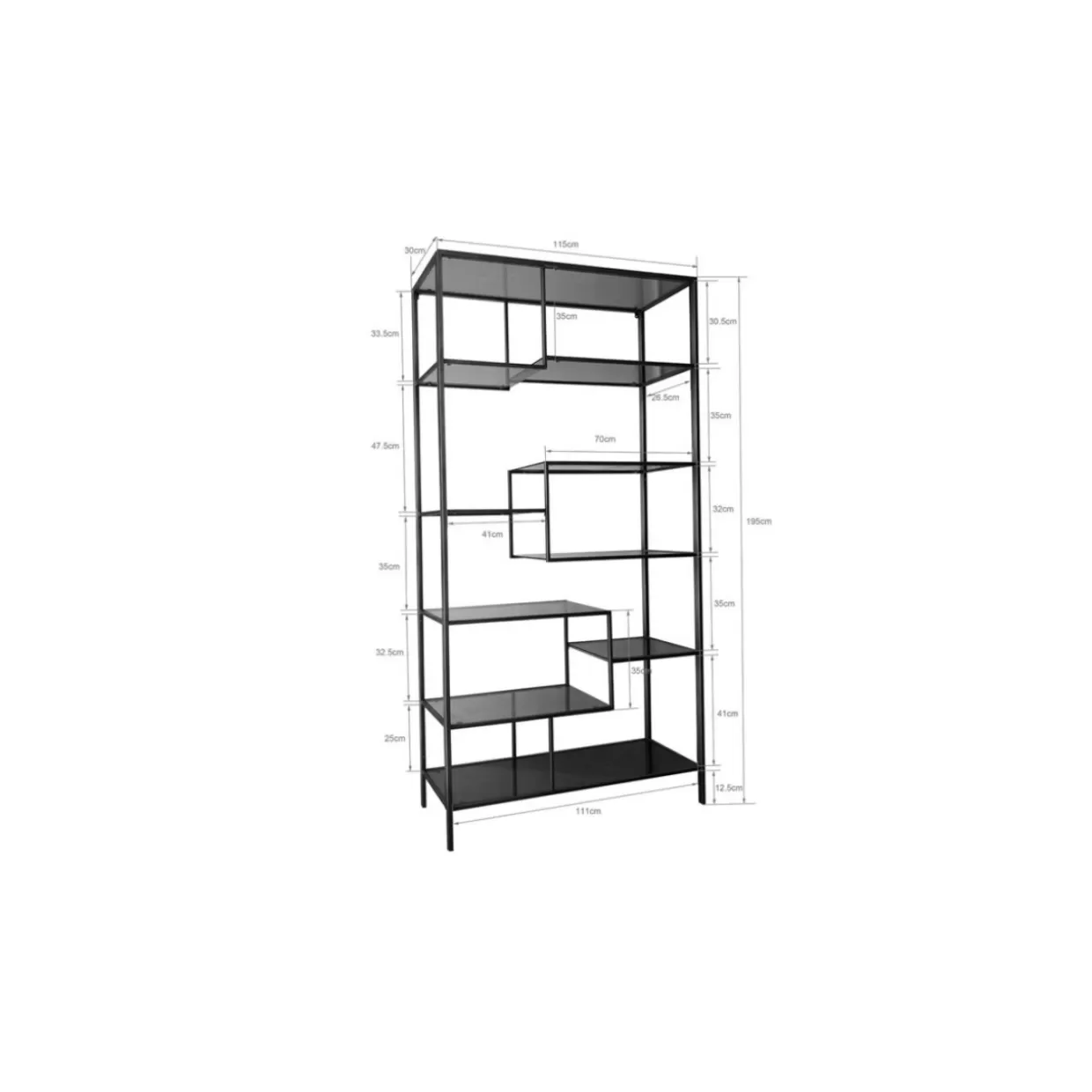 KARE Design Libreria Regale - Elegante scaffalatura modulabile in stile loft, finitura oro antico, dimensioni 195x115 cm