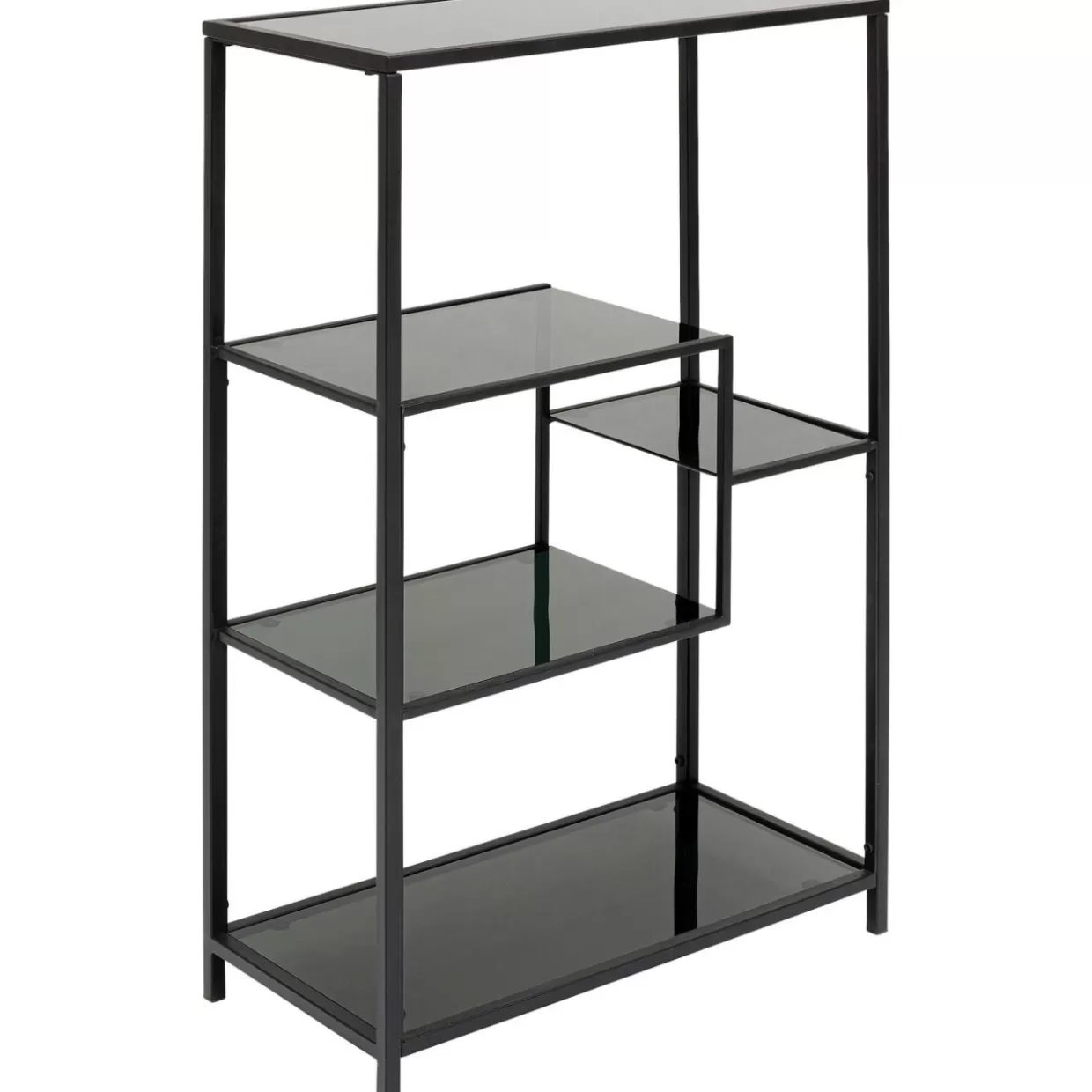 KARE Design Scaffale Loft Moderno - Libreria Industriale Nero 100x60 cm