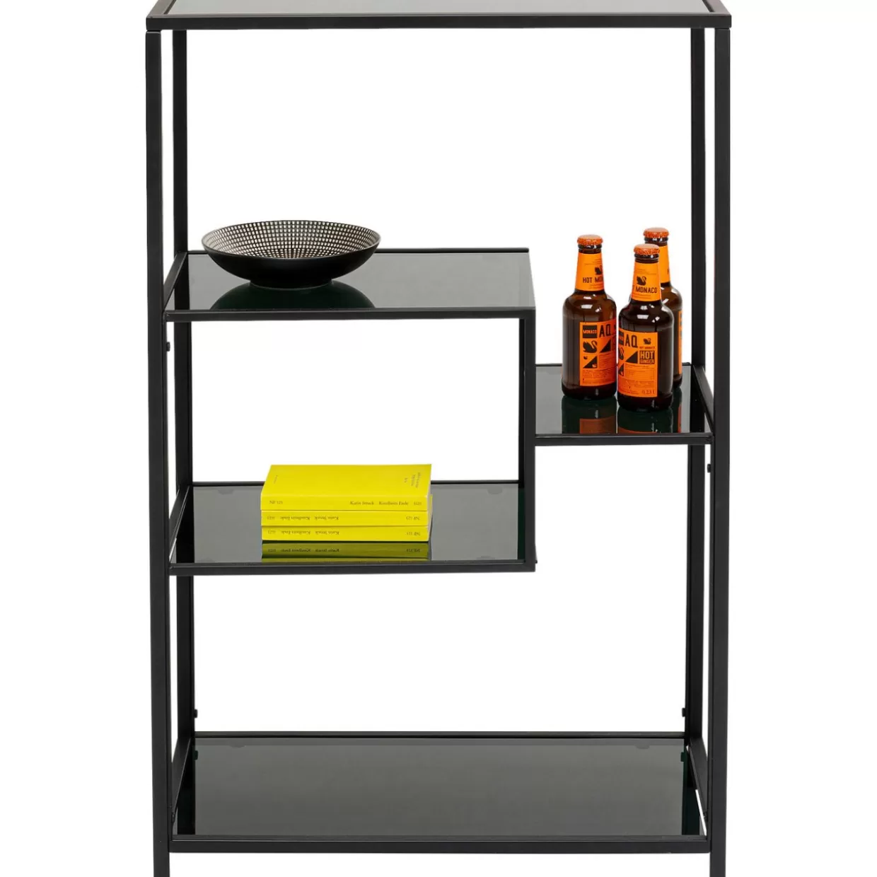 KARE Design Scaffale Loft Moderno - Libreria Industriale Nero 100x60 cm