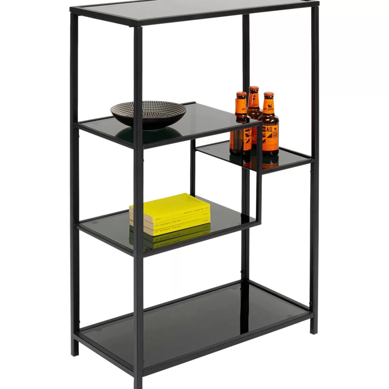 KARE Design Scaffale Loft Moderno - Libreria Industriale Nero 100x60 cm