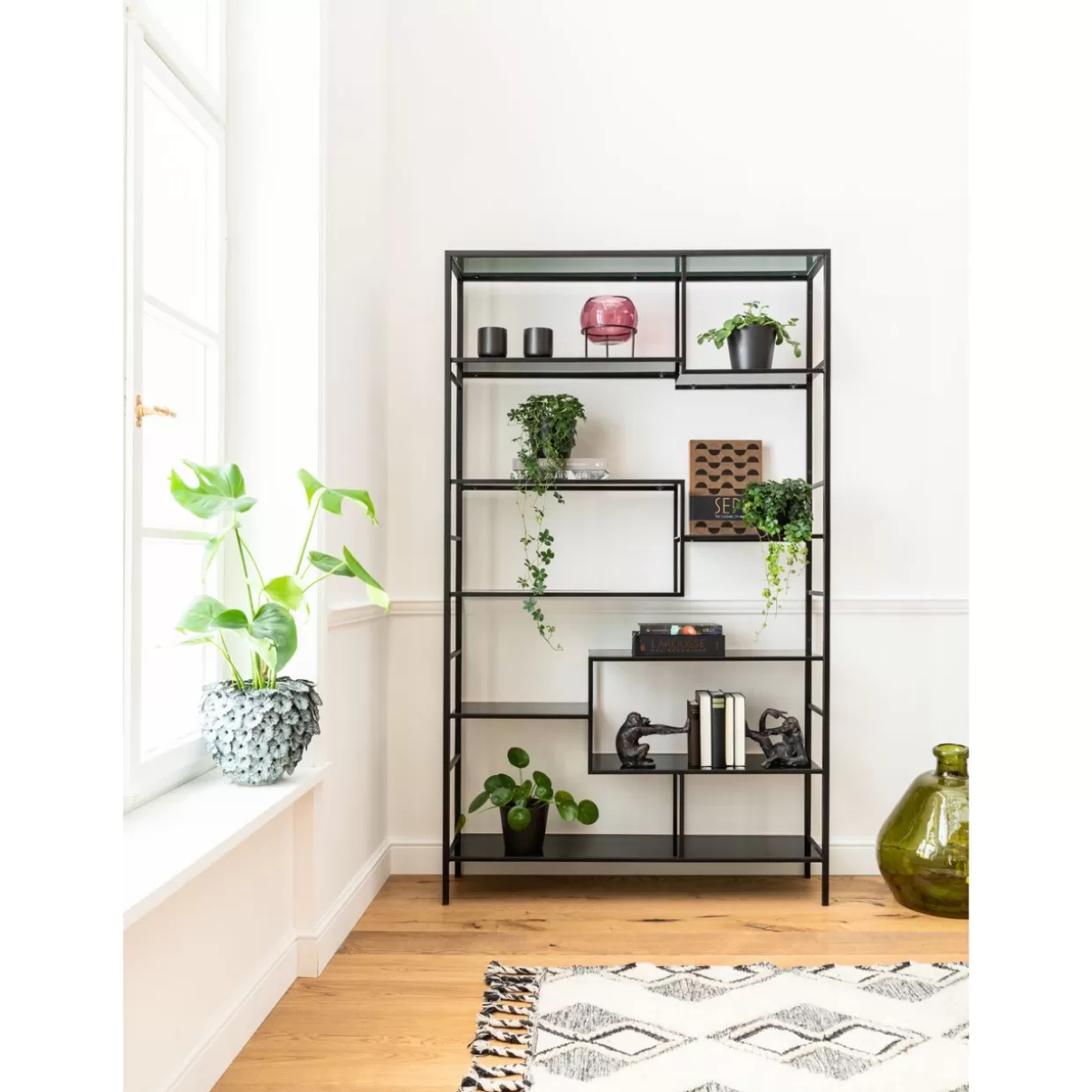 KARE Scaffale Loft Stilizzato | Design Contemporaneo in Nero 195x115 cm