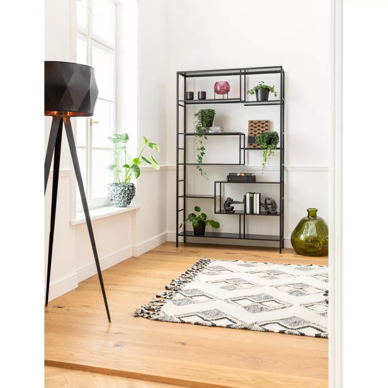 KARE Scaffale Loft Stilizzato | Design Contemporaneo in Nero 195x115 cm