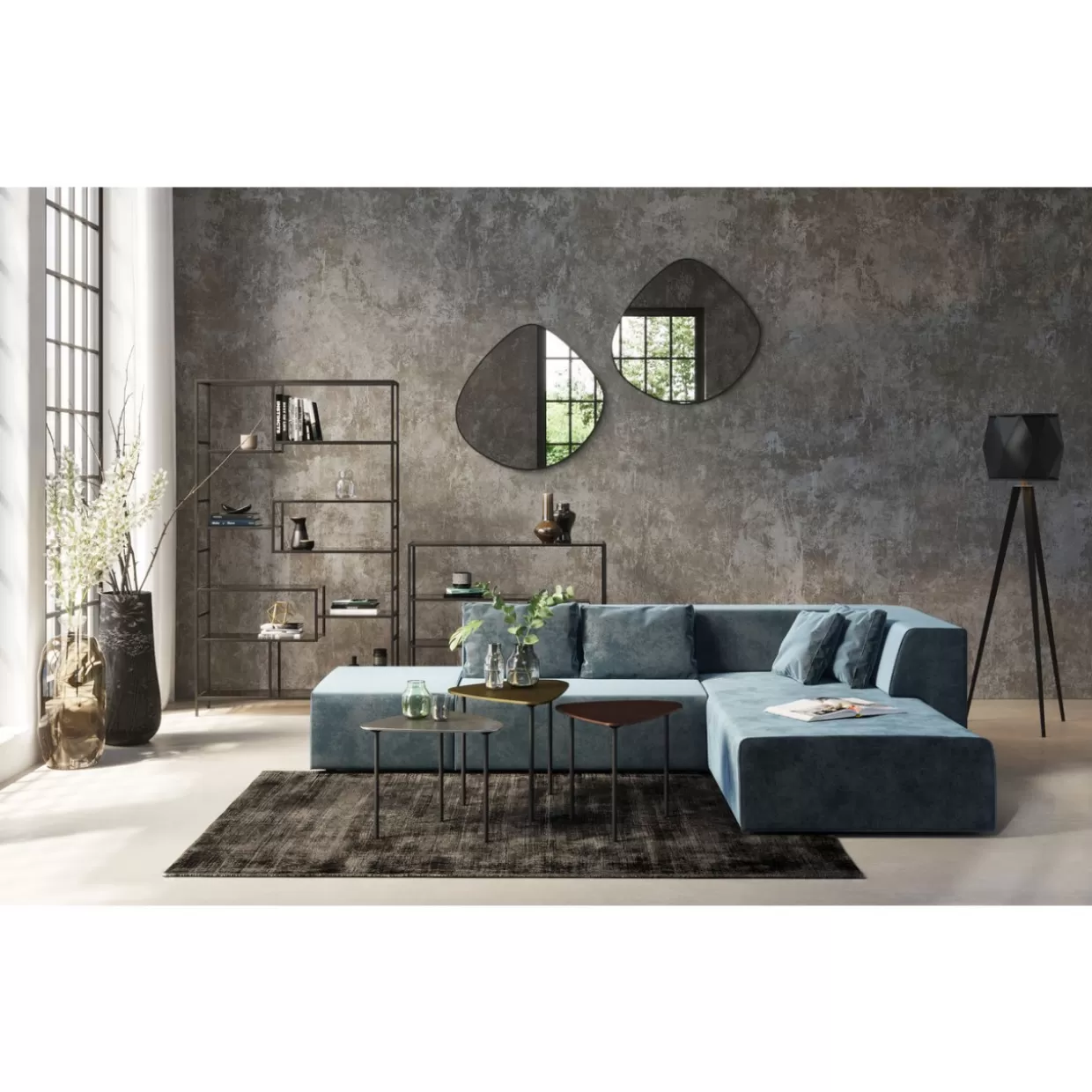 KARE Scaffale Loft Stilizzato | Design Contemporaneo in Nero 195x115 cm