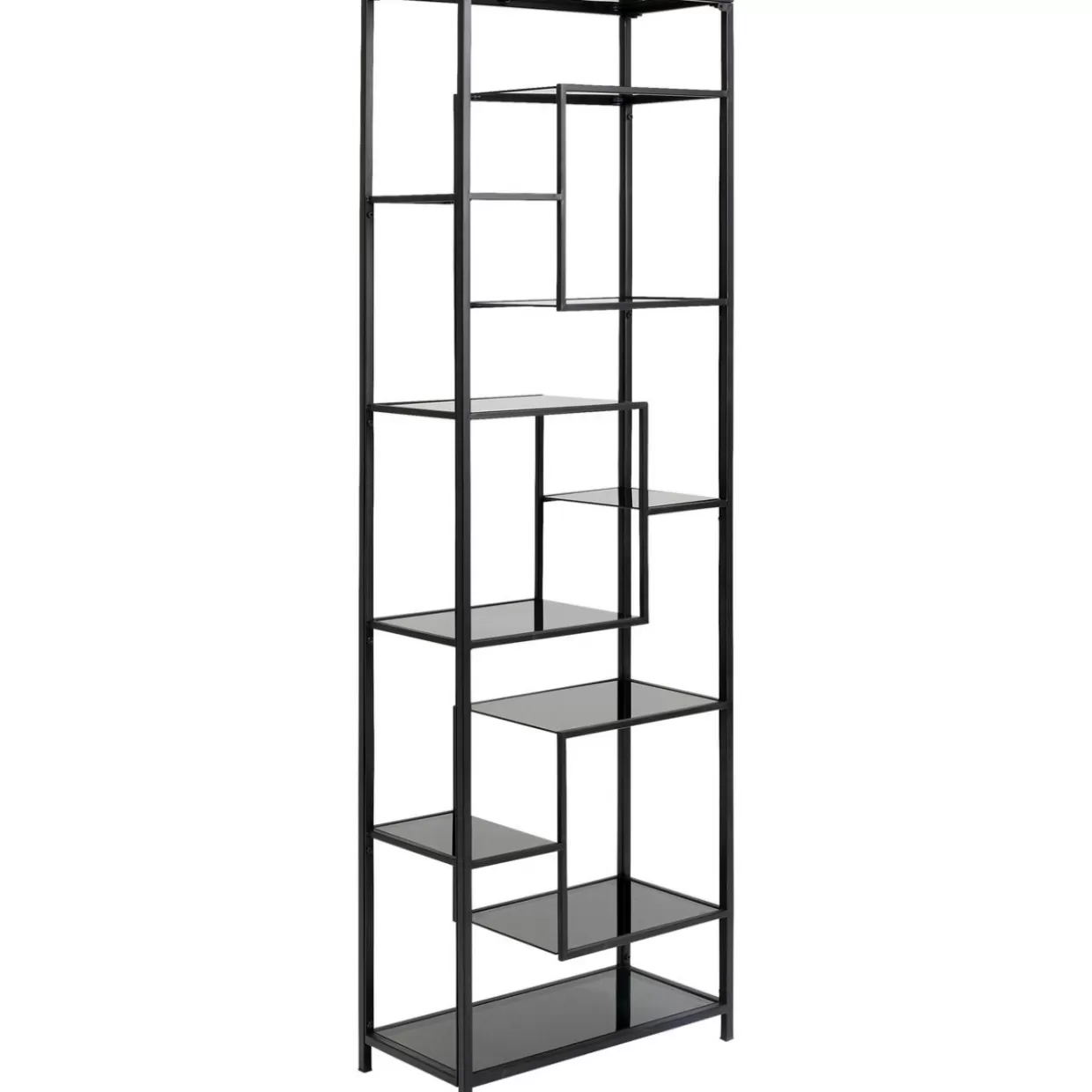 KARE Libreria Moderna Loft Style, Design Industriale in Nero con Misure 195x60 cm