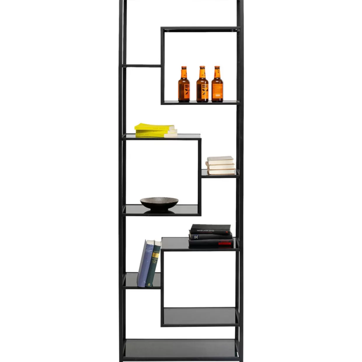 KARE Libreria Moderna Loft Style, Design Industriale in Nero con Misure 195x60 cm