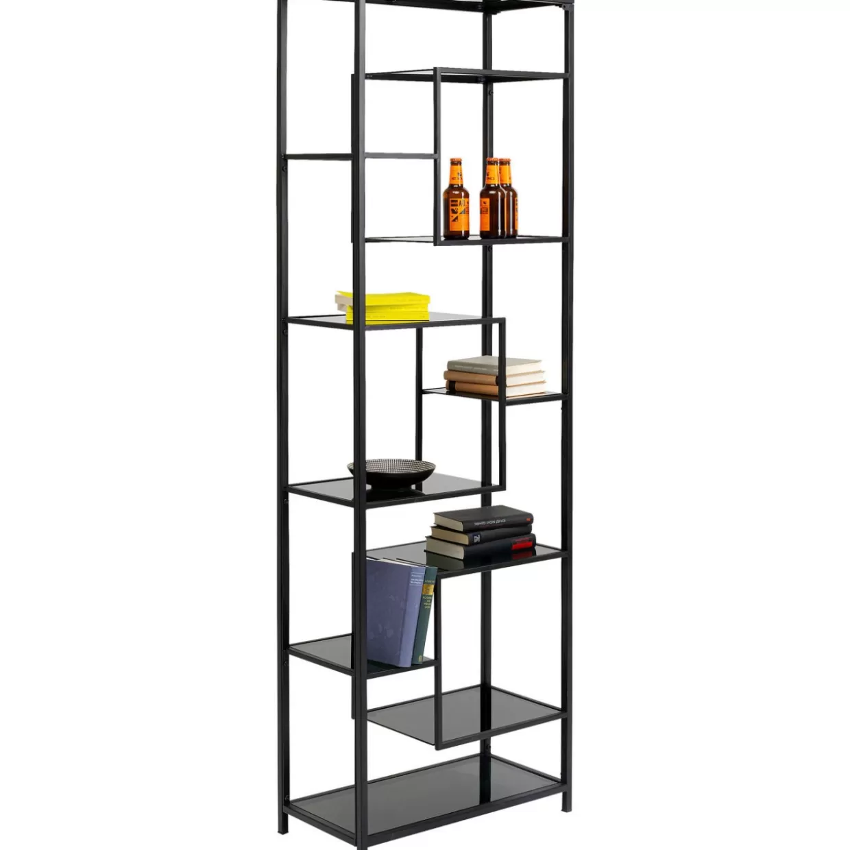 KARE Libreria Moderna Loft Style, Design Industriale in Nero con Misure 195x60 cm