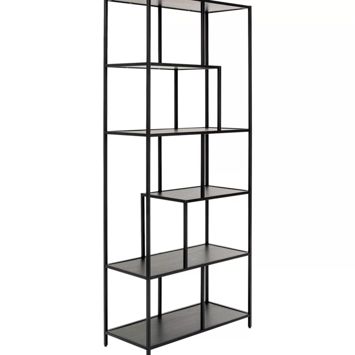 KARE Design Scaffalatura Modulare Loft Style - Libreria Industriale Nero Opaco, Misure 77x185 cm per Ambienti Industriali