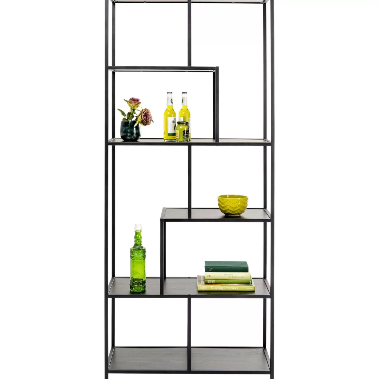 KARE Design Scaffalatura Modulare Loft Style - Libreria Industriale Nero Opaco, Misure 77x185 cm per Ambienti Industriali