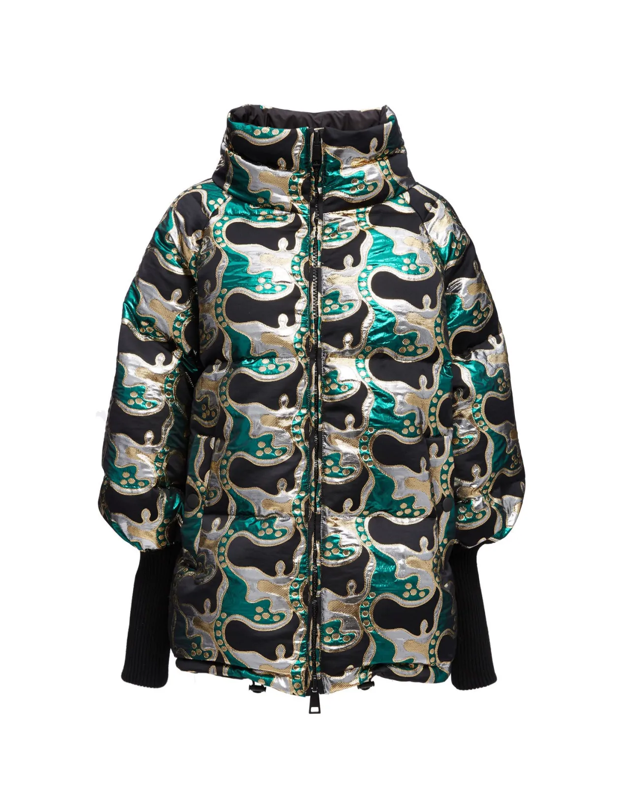 Giacca Reversibile St. Moritz by La DoubleJ - Trama Jacquard Verde Spritz con Doppio Design 

（：、、，