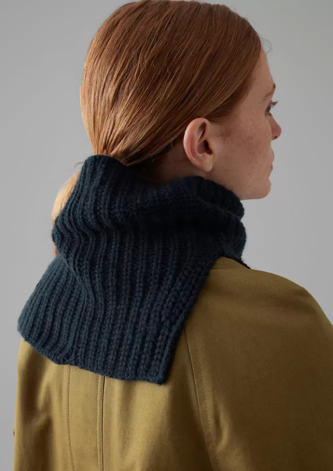 Sciarpa Cappuccio Invernale Donna in Lana Cashmere con Lavorazione a Coste - Accessorio Morbido per Freddo