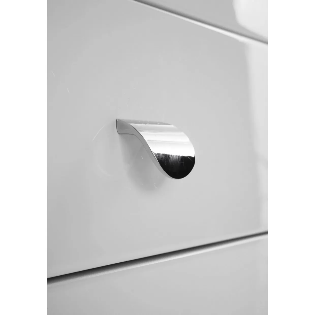 Cassettiera Moderna White Club con 3 Ante · Credenza Design KARE · Set Mobili Multifunzione con Rotelle Bianco Lucido