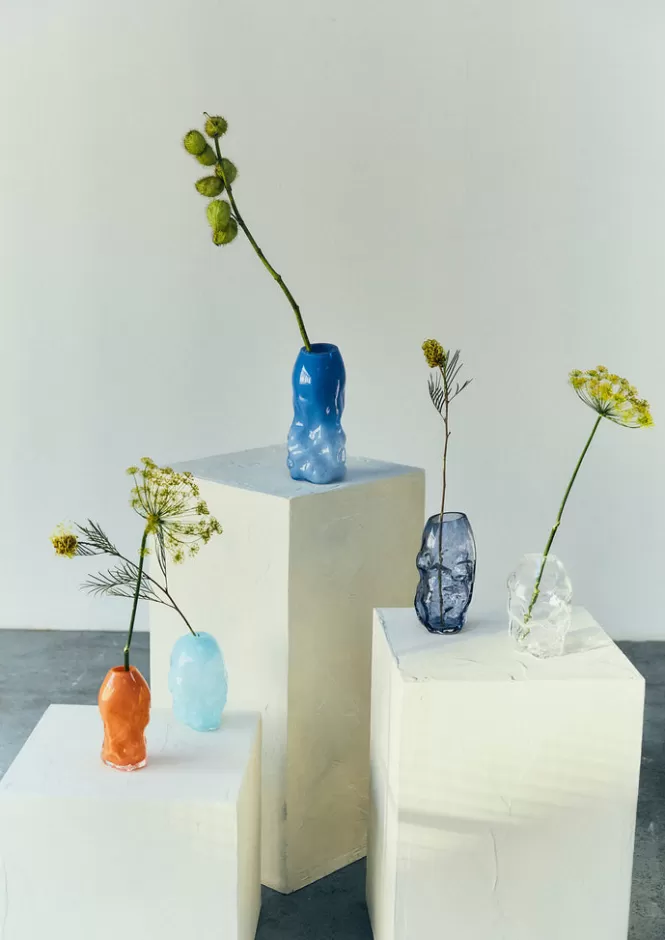 Vasi Decorativi in Vetro con Design Unico | Rosie Stonham Collezione Piccoli Complementi | Modello Membrana più Richiesto