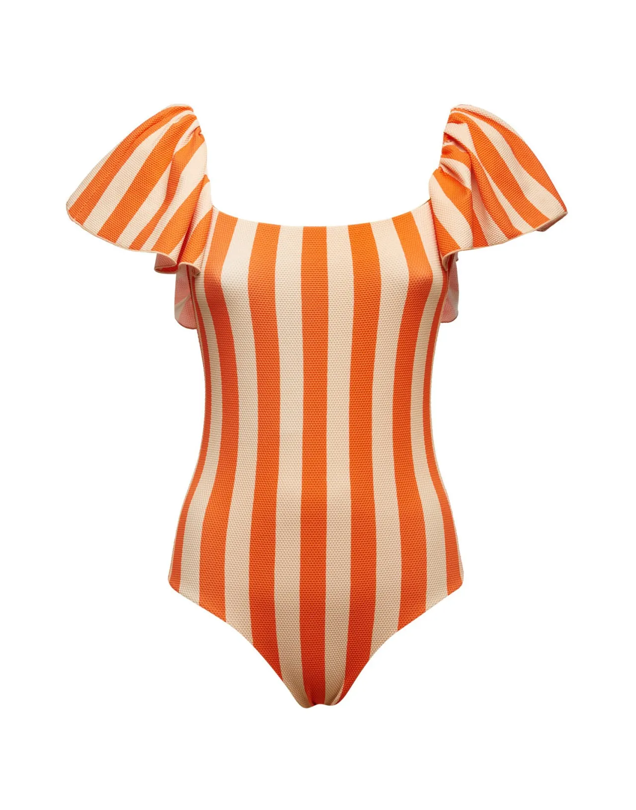 Costume da Bagno Scarlett con Motivo Riviera - Realizzato in Piquet Lycra Elasticizzato di DoubleJ