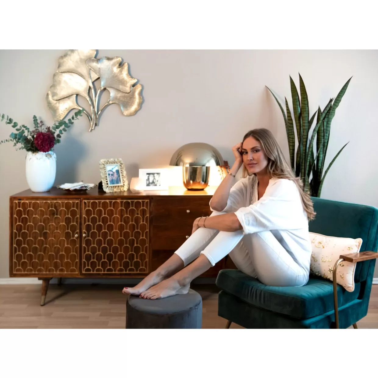 Ciotola Elegance con bordo foglia di ginkgo - Accessori per tavola KARE Design