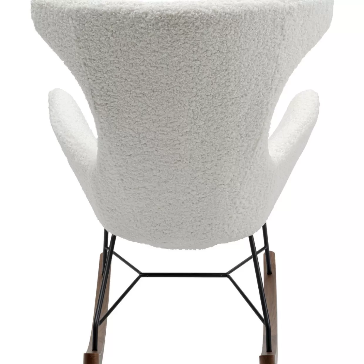 Poltrona Design KARE | Dondolo Balance in Lino Bianco - Eleganza Moderna e Conforto Naturale