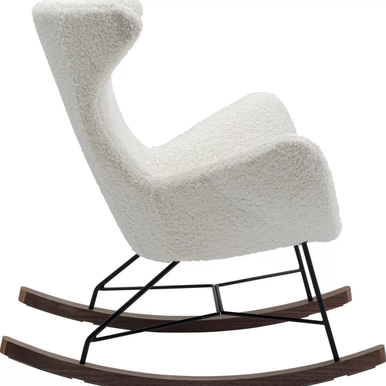 Poltrona Design KARE | Dondolo Balance in Lino Bianco - Eleganza Moderna e Conforto Naturale