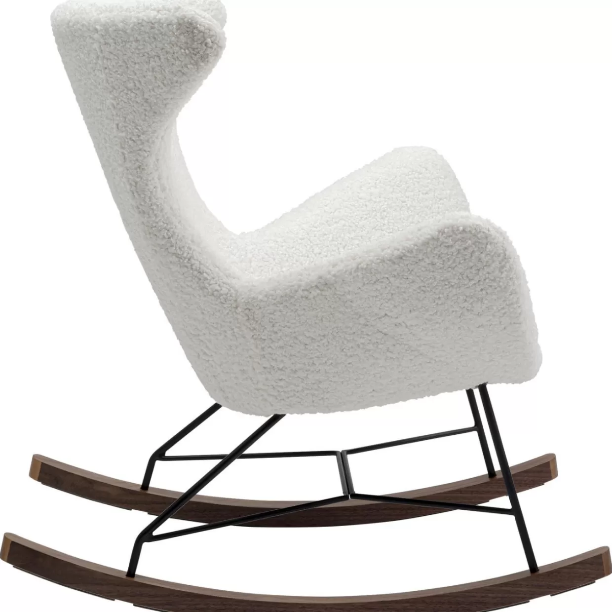 Poltrona Design KARE | Dondolo Balance in Lino Bianco - Eleganza Moderna e Conforto Naturale